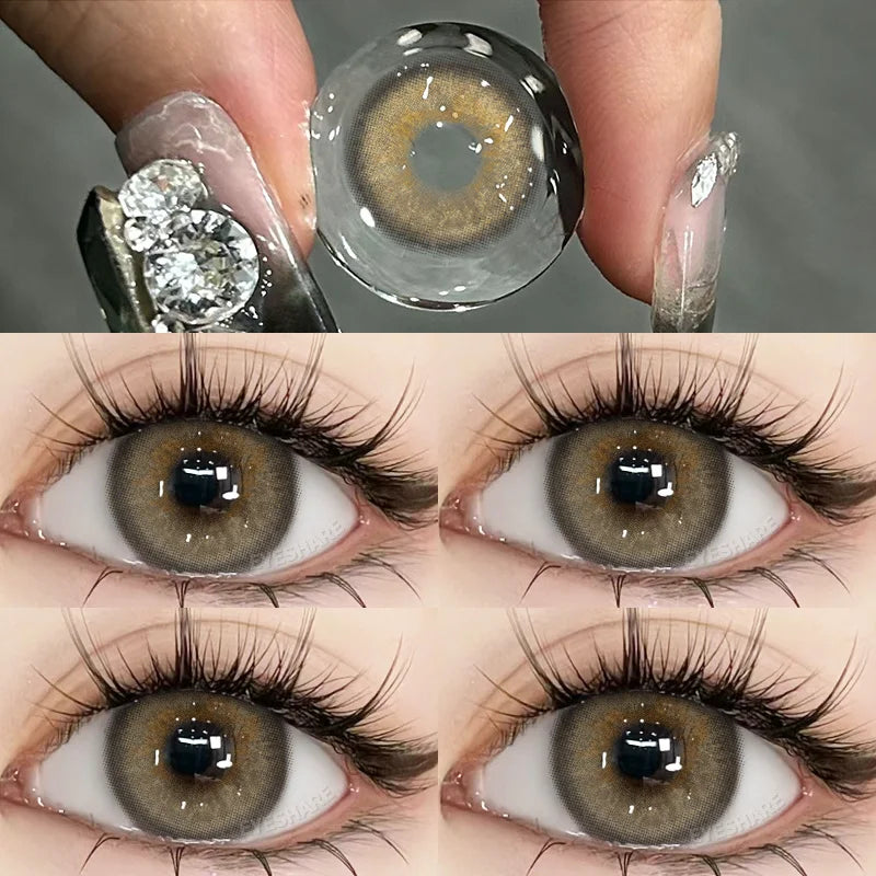 1Pair New Color Contact Lenses for Eyes Blue Contact Lenses Yearly Beautiful Pupils Gray Contact Lenses Green Contacts