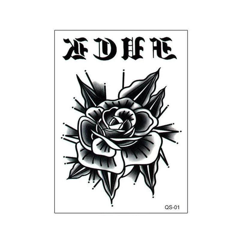 1pcs Hand Flower Rose Fake Tattoo Stickers Waterproof Temporary Tatto Body Art for Girl Women Men