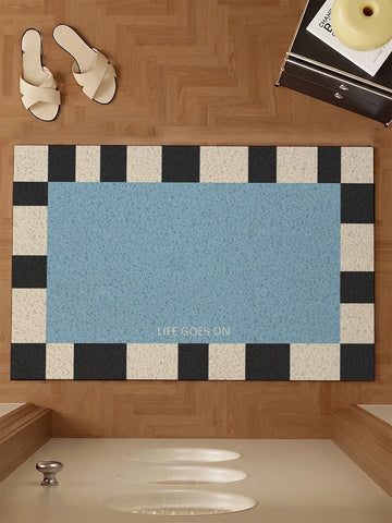 Ins Style Wire Loop Entrance Mat Dirt Resistant Anti-Slip Door Mat for Home Entryway/Living Room