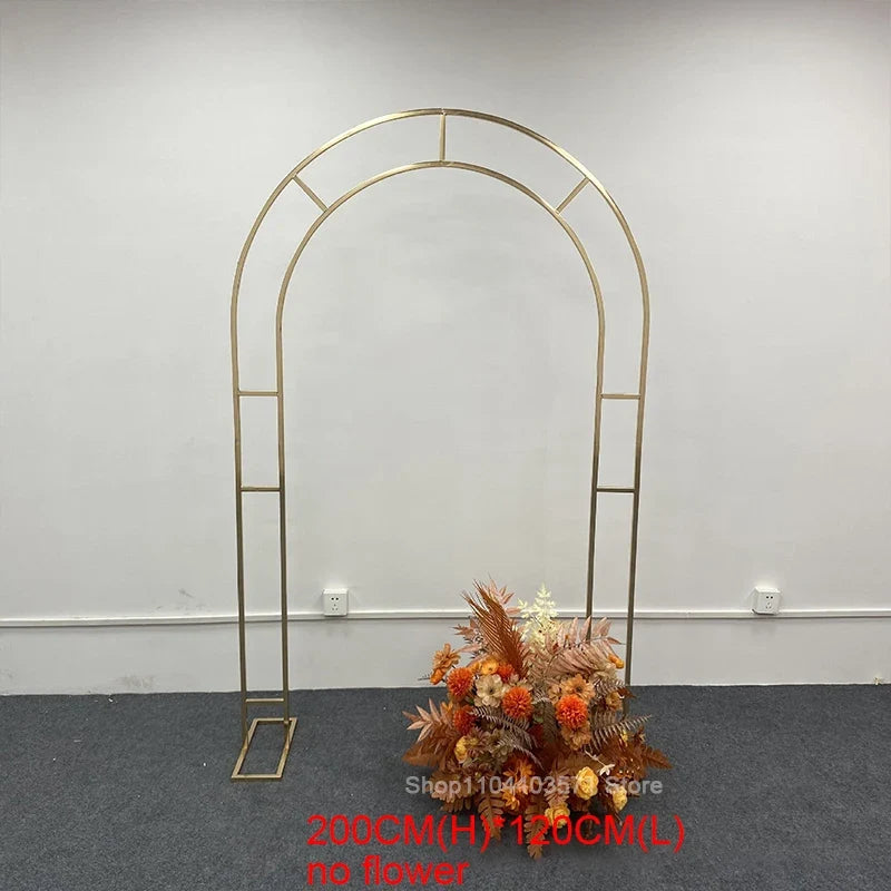 1pcs/3pcs Shining Gold Mirror Chuppah Acrylic Backdrop Stand for Wedding Decoration Flower Stand Walkway Pillar 2M/2.4M Tall