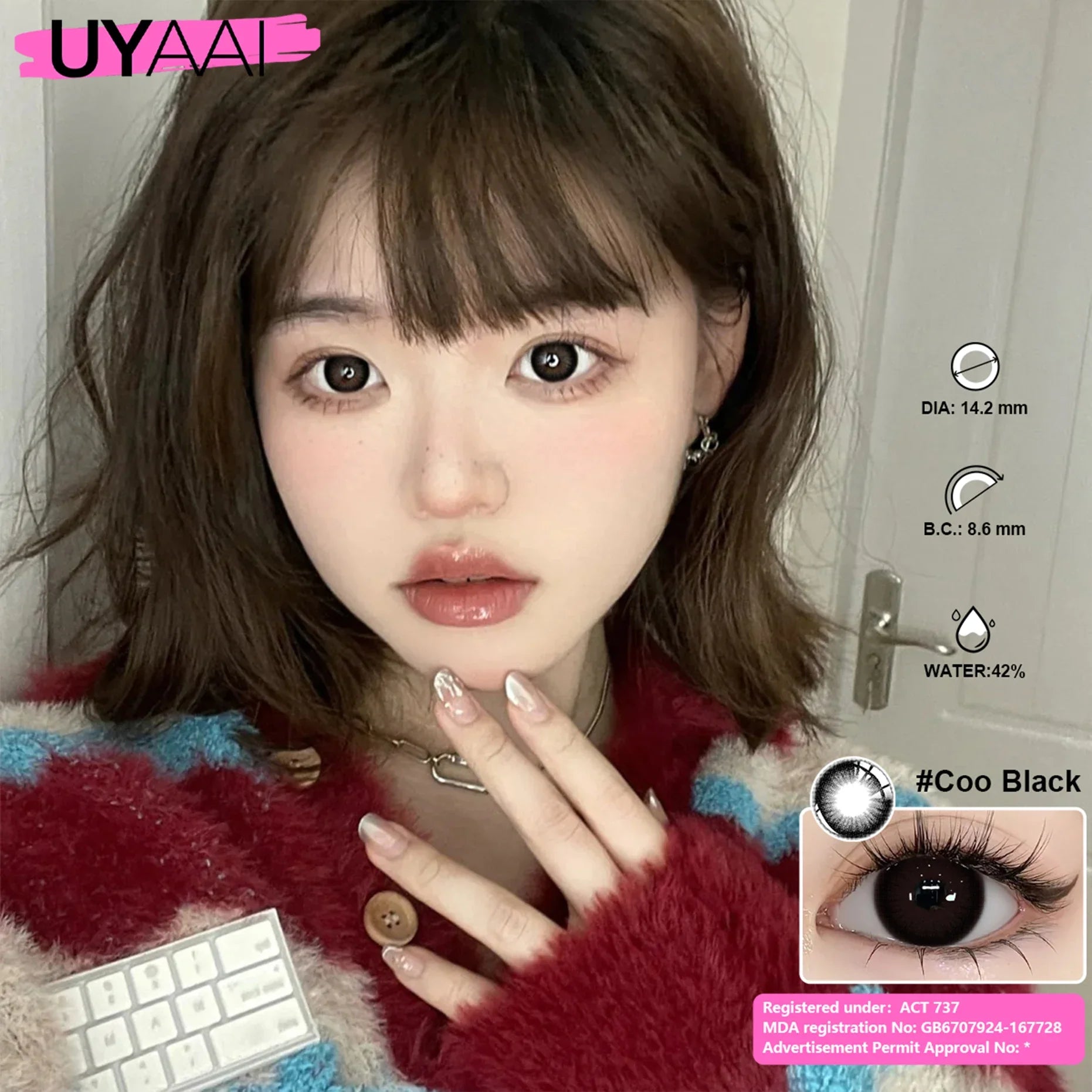 1 Pair New Color Contact Lens Natural Pupils Green Lens Makeup Colored Pupils Gray  Brown Contact Lenses y2k Beauty