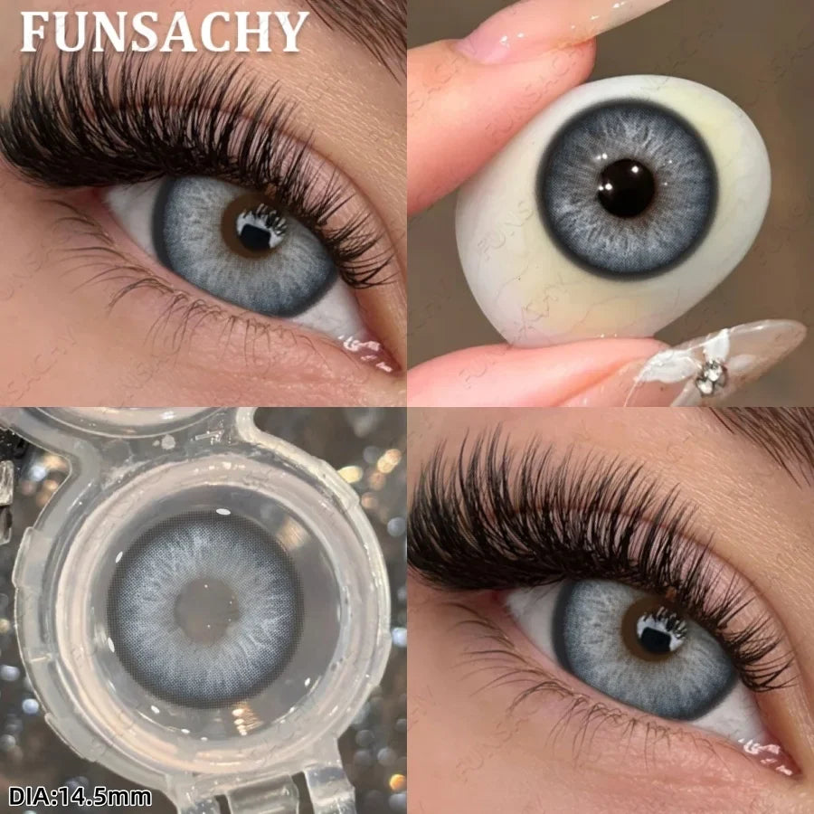 1 Pair Elesis Series Contact Lenses for Eyes Brown/Gray Colored Lenses Blue Natural Eye Contacts Annual Fast Shipping