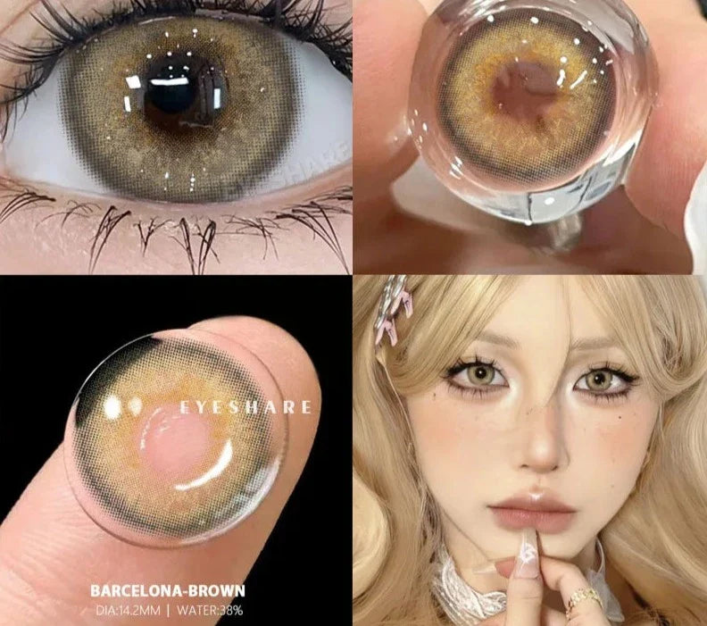 1Pair Colored Contact Lenses for Eyes Blue Contact Lenses Yearly Beautiful Pupils Gray Contact Lenses Green Contacts