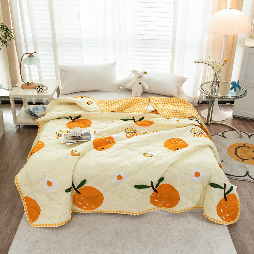 Summer Ice Quilt bedspreads comforter plaid blanket on the bed Quilt cover Duvets for 135 90 for single double bed