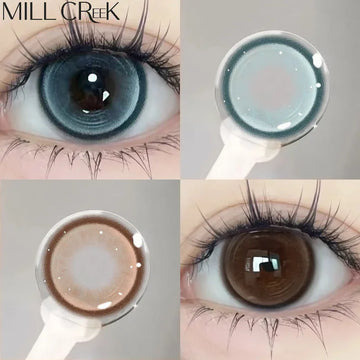Color Pupils Blue Contact Lenses Brown Pupils For Eye with Prescription Myopia Lenses Korean Lenses Yearly 2pcs/pair