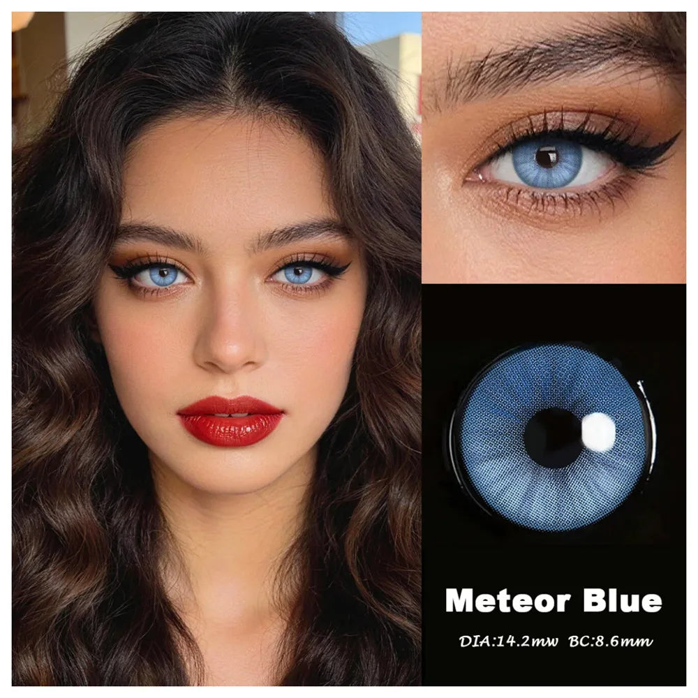 Eyes Color Contacts Colored Contact Lenses Lens Small Pupil Cosmetic Natural Student 2Pcs 6 Months Half Year Use