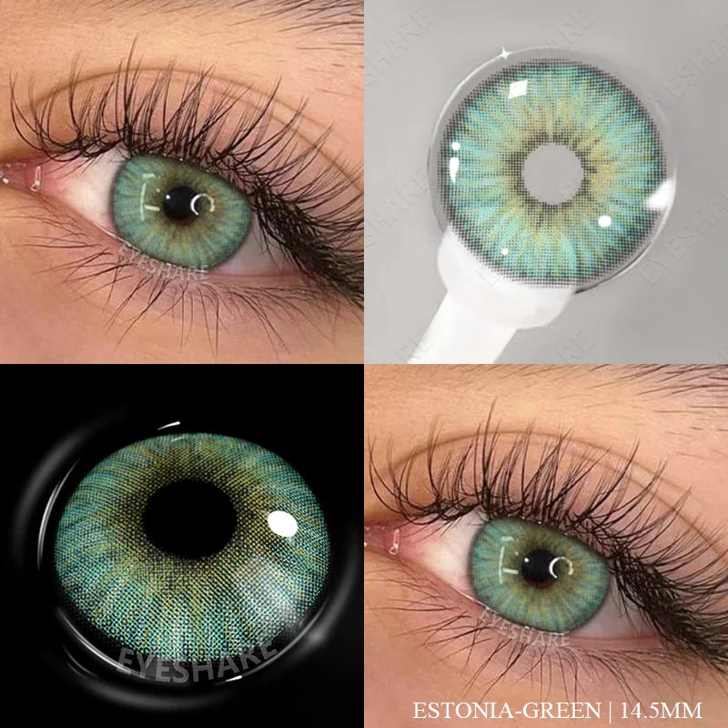 1 Pair Color Contact Lenses for Eyes Color Eye Lens Blue Eye Lenses Brown Lenses Gray Pupils Lens Yearly Green Contacts
