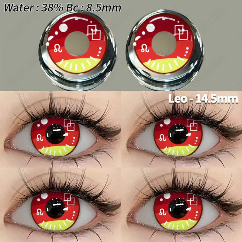 Colored Contact Lenses for Eyes Cosplay Contact Lenses Crazy Lenses Halloween Eyes Lens 1Pair White Lenses Black Lenses