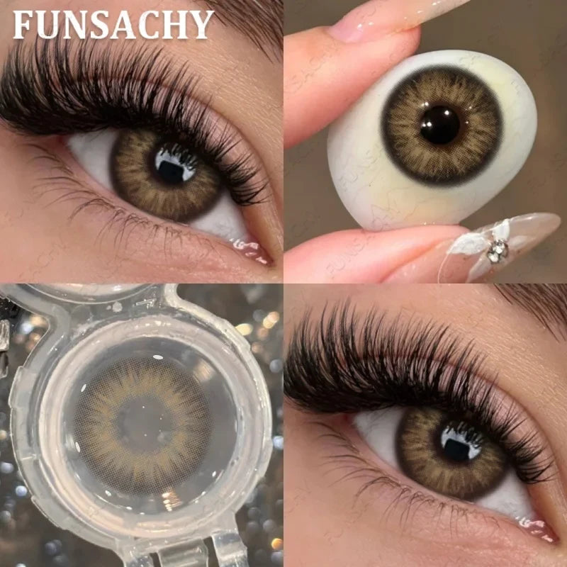 1 Pair Elesis Series Contact Lenses for Eyes Brown/Gray Colored Lenses Blue Natural Eye Contacts Annual Fast Shipping