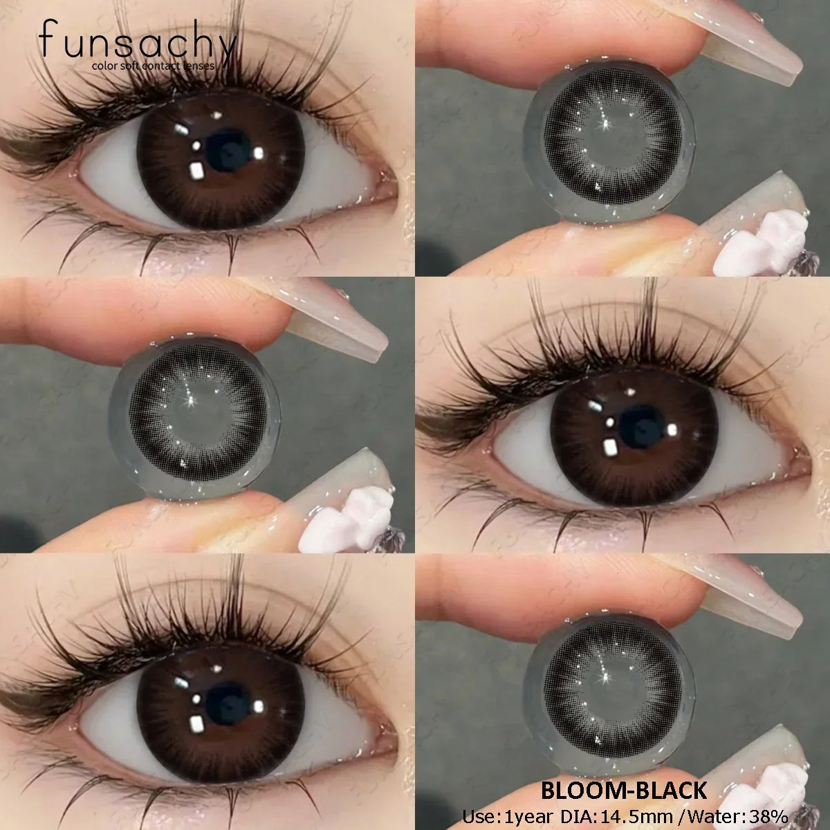 0~-8.00 Degree 1 Pair Myopia Colorcon Korean Lenses Color Prescription Contact Lenses Brown Natural Eye Contacts Lens