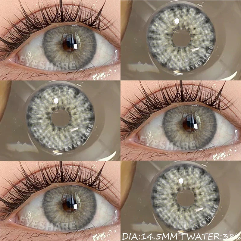1 Pair Korean Lenses Natural Colorful Contact Lenses for Eyes Brown Contact Lenses Yearly Blue Lenses Gray Pupils Lens