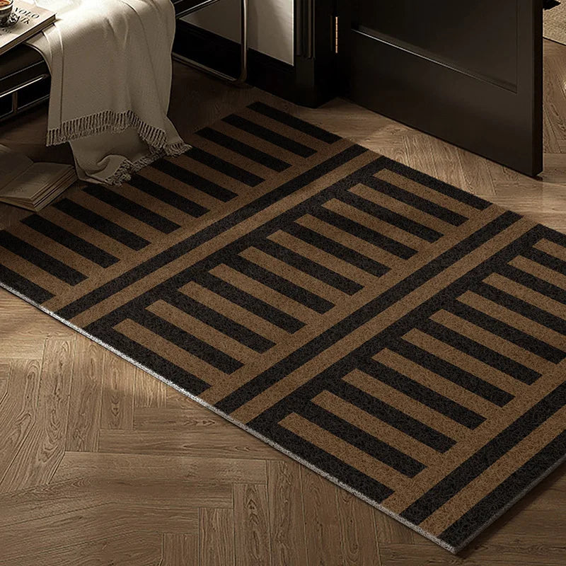 Modern Geometric Wire Loop Mat Dust-Resistant Non-slip Waterproof Easy-to-Clean for Indoor Entryway Living Room