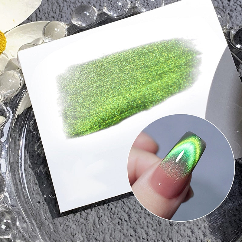 Blue Crystal Cat Eye Rainbow Magnetic Gel Nail Polish Glue Variety Glue Nail Art Shiny Varnish UV Gel for Nail Art Design