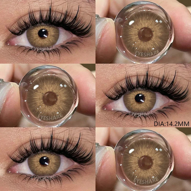 Color Contact Lenses For Eyes 1pair Yearly Natural Eye Green Color Lens Cosmetic Soft Eye Lenses Beauty Pupils Blue Lenses