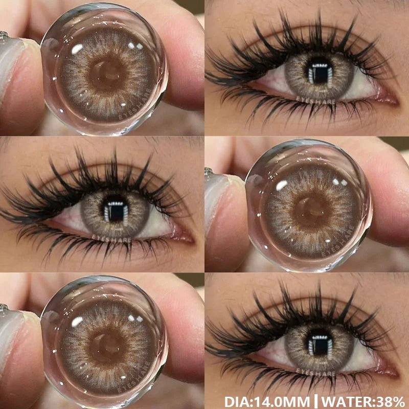 Colored Contact Lenses for Eyes 1pair Gray Pupils Lens Blue Eye Lenses Brown Lens Yearly Green Contacts Cosmetic Lenses