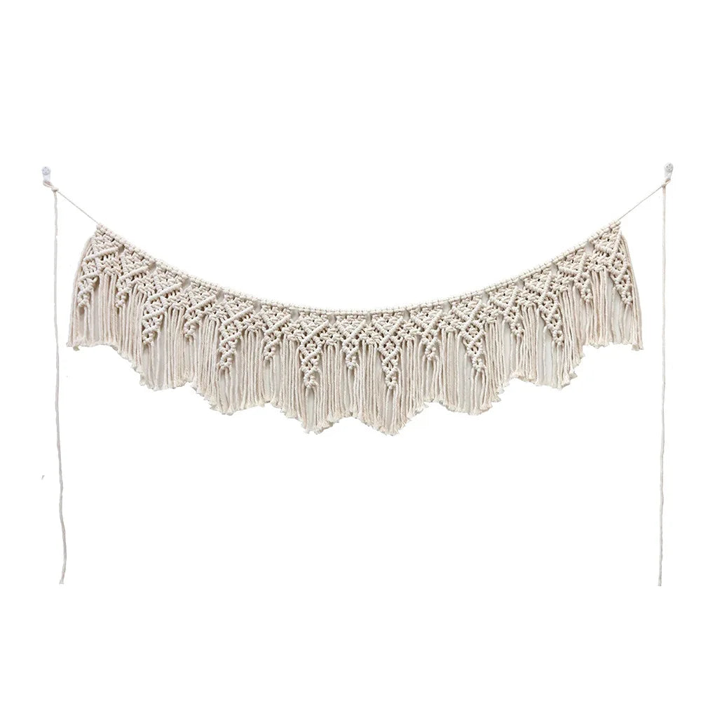 Handwoven Tassel Decorative Tapestry Small Curtain Home Wall Decor Sofa Living Room Background Wall Mural Nordic Style Rectan...