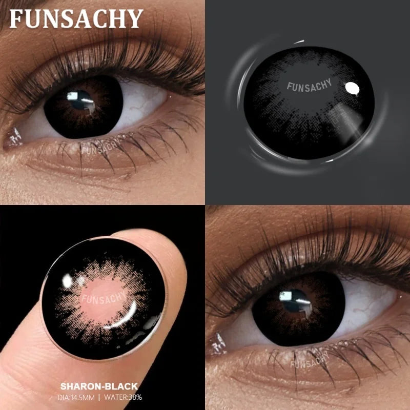 2pcs Brown Contact Lenses for Eyes Beautiful Pupils Yearly Cosmetic Blue Gray Colored Lens Brown Natural Lens Fast Ship