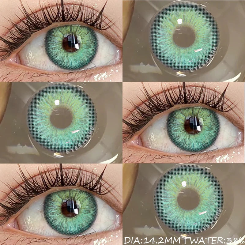 1 Pair Korean Lenses Natural Colorful Contact Lenses for Eyes Brown Contact Lenses Yearly Blue Lenses Gray Pupils Lens