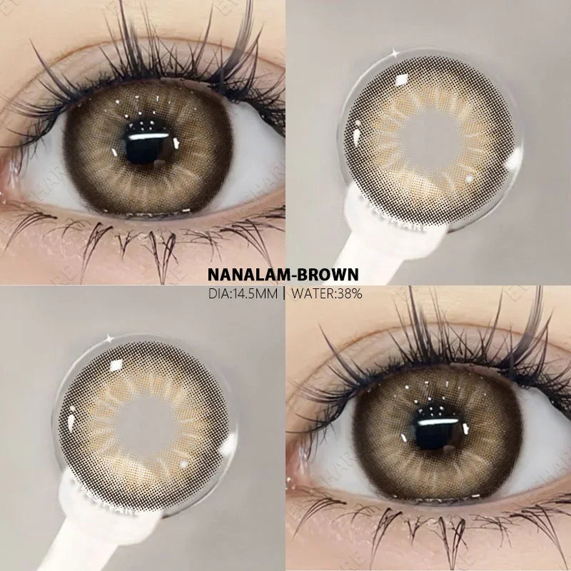 1 Pair Myopia Lenses Colored Contact Lenses for Eyes with Degree Natural Contact Lens Blue Eye Lenses Brown Contacts