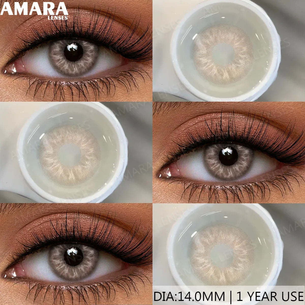 Brown Color Contacts for Eyes Makeup Eyes Lenses Gray Pupils Blue Eyes Contacts Colorful Makeup Black Lens for Party