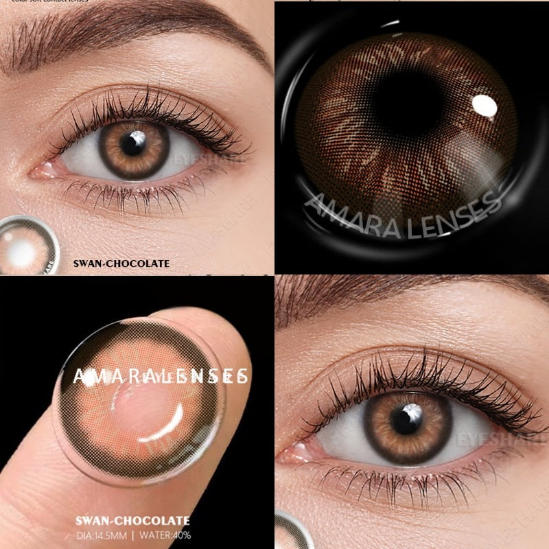 Natural Color Lens Eyes 2pcs Color Contact Lenses For Eyes Beauty Contact Lenses Eye Cosmetic Color Lens Eyes