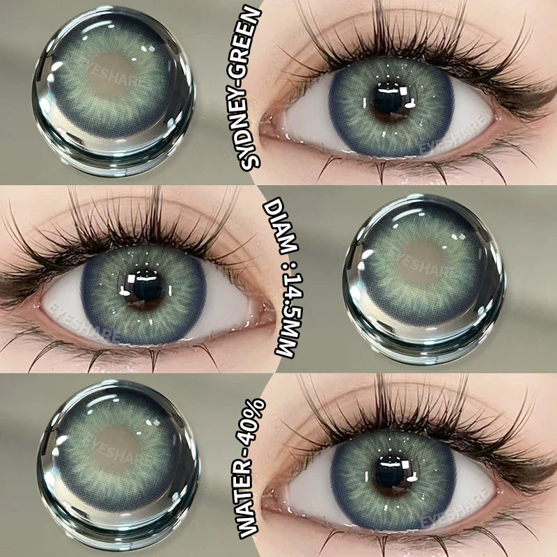 1Pair Colored Contact Lenses for Eyes Natural Contact Lenses Fashion Lense Blue Eye Lenses Green Eye Contacts Yearly
