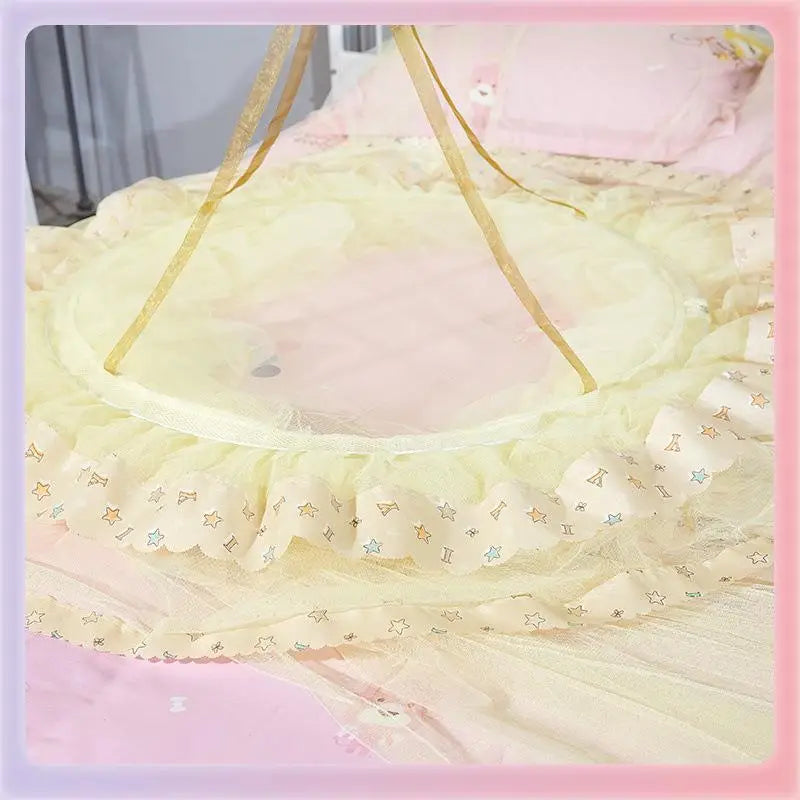Princess Style round Top Mosquito Net Pink Absorbing Ceiling Student Dormitory Bed Curtain Single Double Freshman Condensation