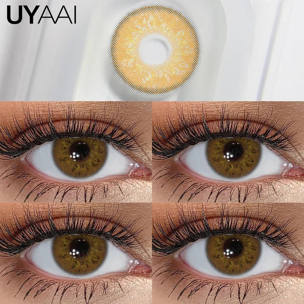 Atmosphere Essential Natural Color Contact Lenses - Bionic Pupil Design, Premium Texture, Versatile Brown/Blue/Gray
