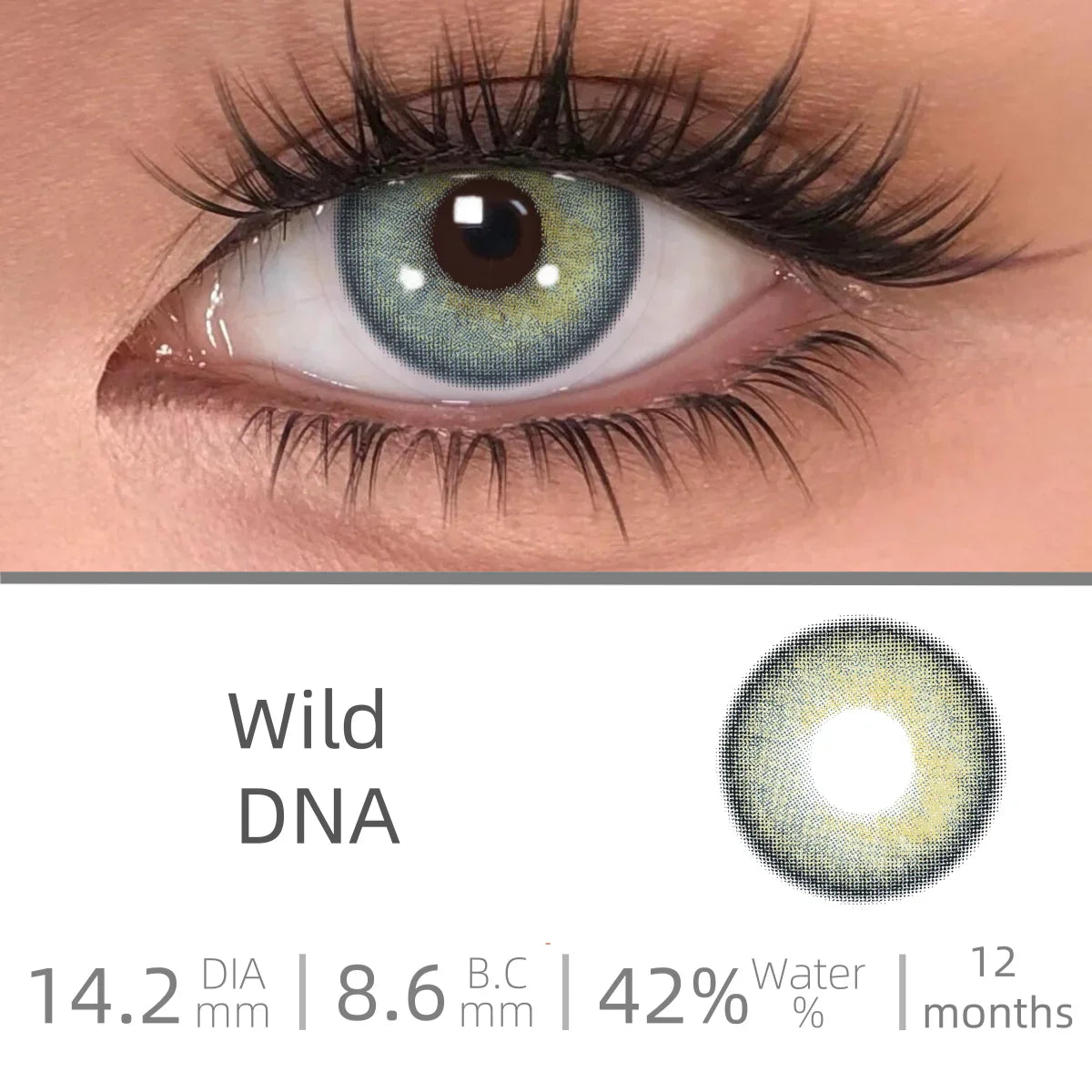 Love Story series Multiple colors Natural soft Contact lenses Blue Lenses Green Pupils Lens Yearly Cosmetic