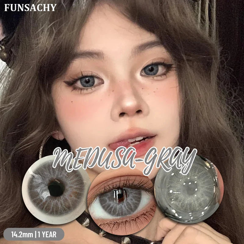1 Pair Colorful Contact Lenses Natural Eye Makeup Contacts Lens for Eyes Korean Soft Lens Cosmetic Pupils Color Eye Len