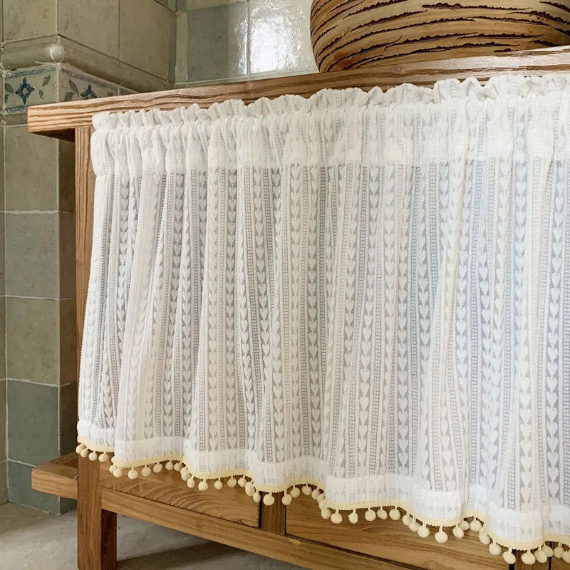 Fre Sle Cabinet Door Curtain Semi-Panel Kitchen Cabinet Dustproof Partition No-Drilling Installation Magic Tape