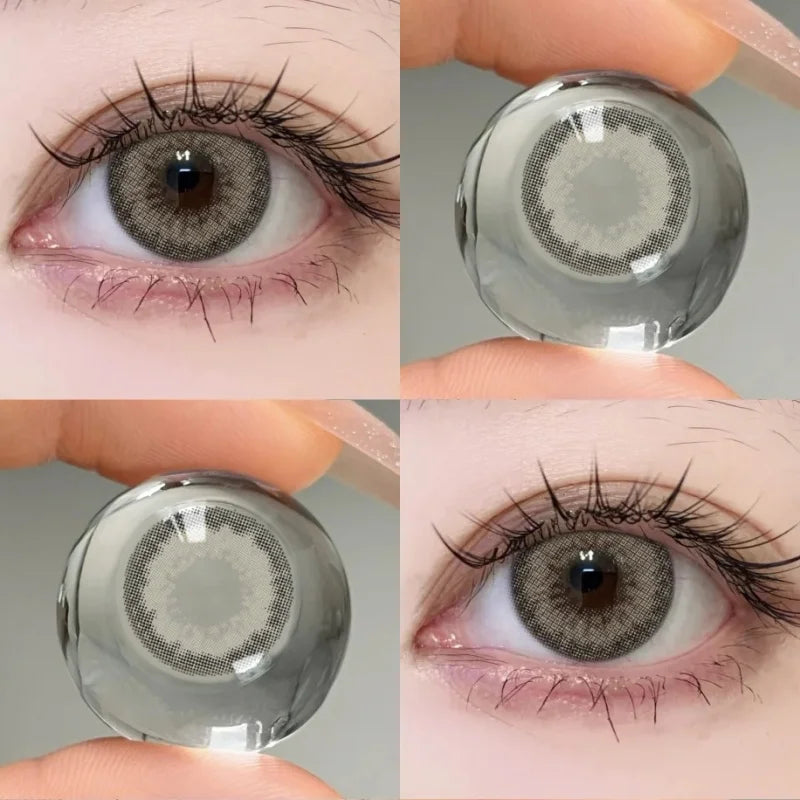 1 Pair Color Contact Lenses For Eyes Natural Gray Blue Beautiful Pupil Soft Natural Accessories Yearly Cosmetic Pupils