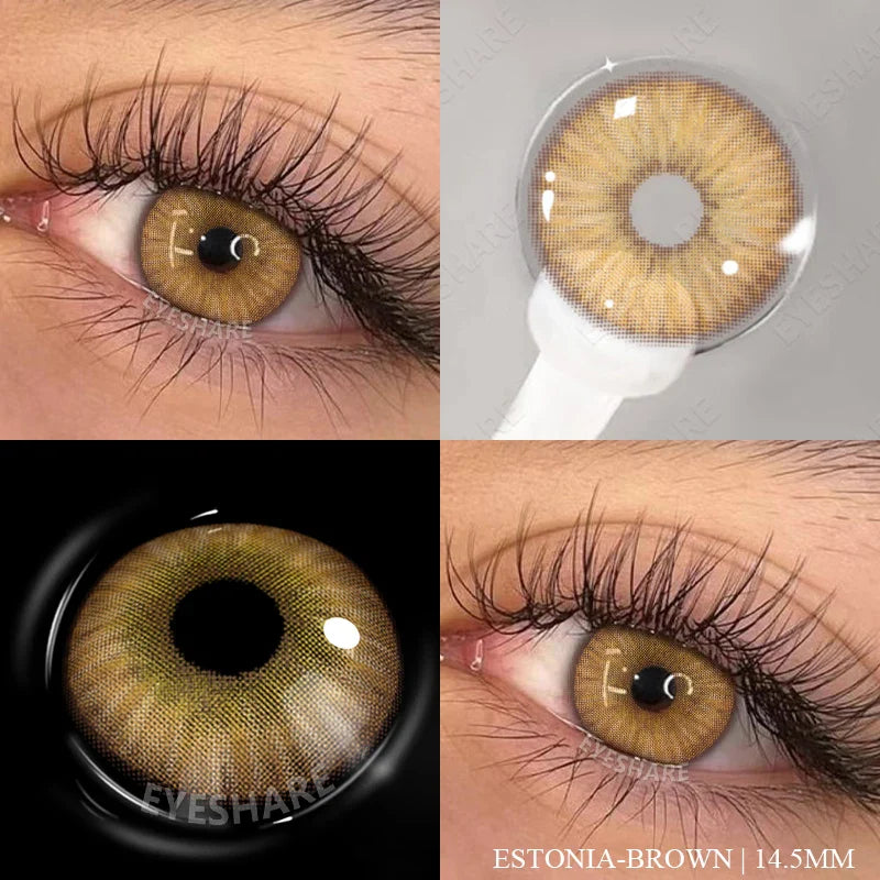 1 Pair Color Contact Lenses for Eyes Color Eye Lens Blue Eye Lenses Brown Lenses Gray Pupils Lens Yearly Green Contacts