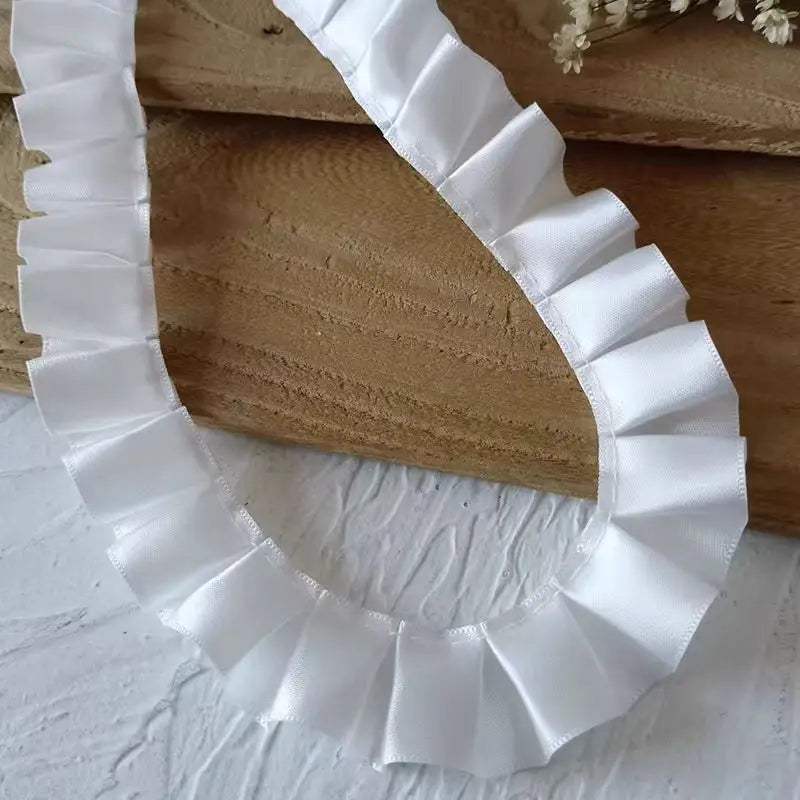 White Lace Lace Ribbons Accessories Lace Trim Handmade DIY Extended Clothes Pleated Sewing Decorative Fabric Skirt Hem Fabric