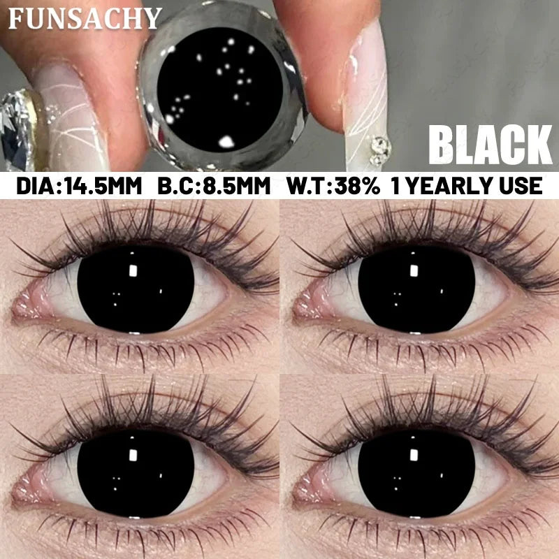 1 Pair Cosplay Demon Contact Lenses for Eyes Anime Lenses for Halloween Colorcon y2k Eye Contacts Cosmetic Red Softlens
