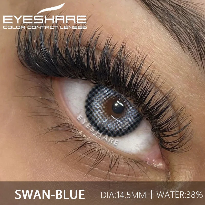 1Pair Fashion Color Contact Lenses for Eyes Blue Eye Contacts Cosmetic Green Contacts Yearly Brown Eye Lens Gray Lenses