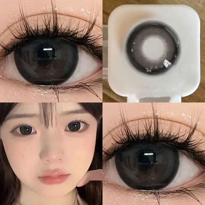 Colored Lenses For Eyes with Diopter Myopia Eyes Contacts Lens Beauty Pupil 1 Pair Natural Cosmetics Yearly New