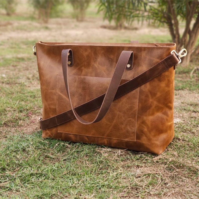 Stylish Handmade Genuine Leather Tote Bag