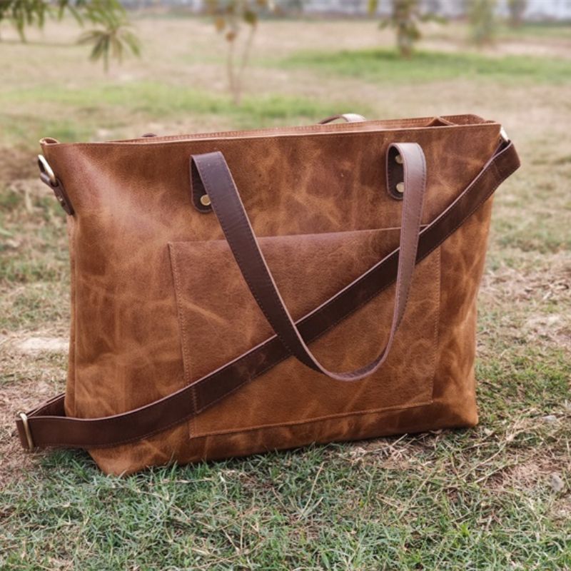 Stylish Handmade Genuine Leather Tote Bag