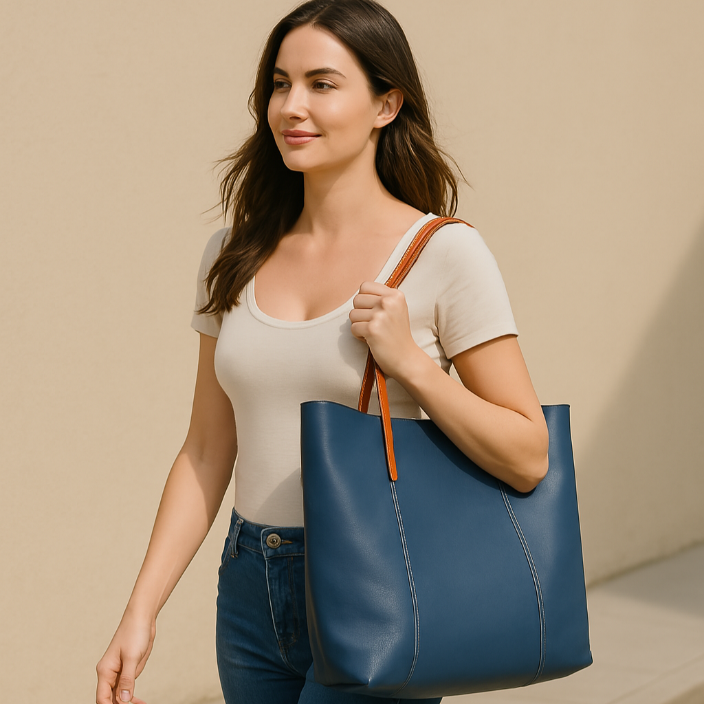 Large Capacity Leather Women's Tote Bag