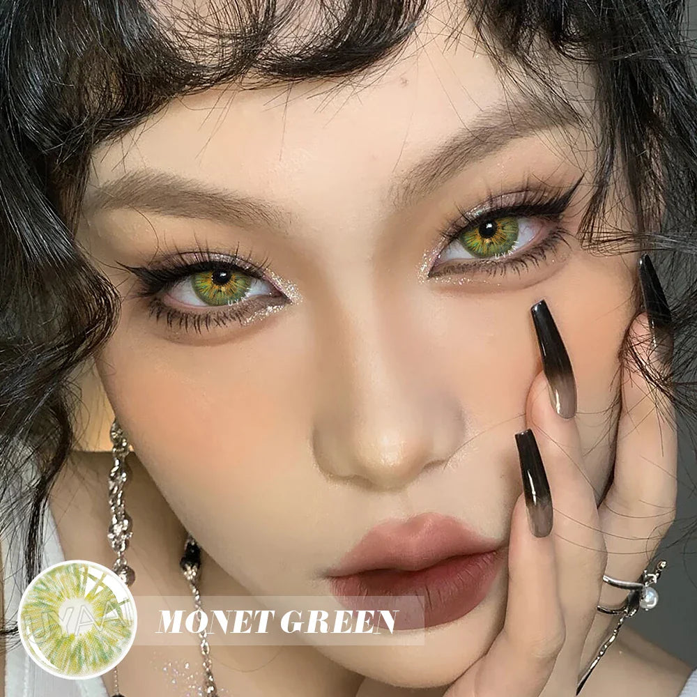 1 Pair Brown Natural Eye Color Lens Blue Color Contact Lenses for Eyes Aesthetic Lenses Purple Eye Contacts