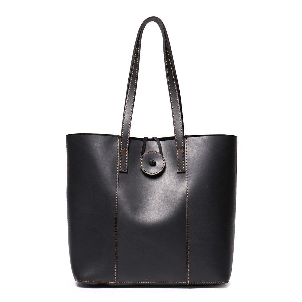 Vintage Crazy Horse Leather Tote Bag
