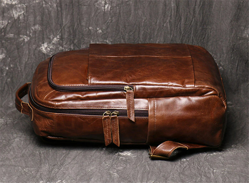 Vintage Genuine Leather Men's Backpack