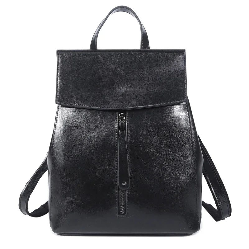Vintage Genuine Leather Women's Backpack – Travel & Shoulder Bag