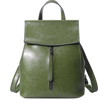 Vintage Genuine Leather Women's Backpack – Travel & Shoulder Bag