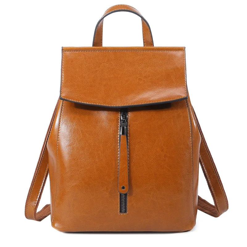 Vintage Genuine Leather Women's Backpack – Travel & Shoulder Bag