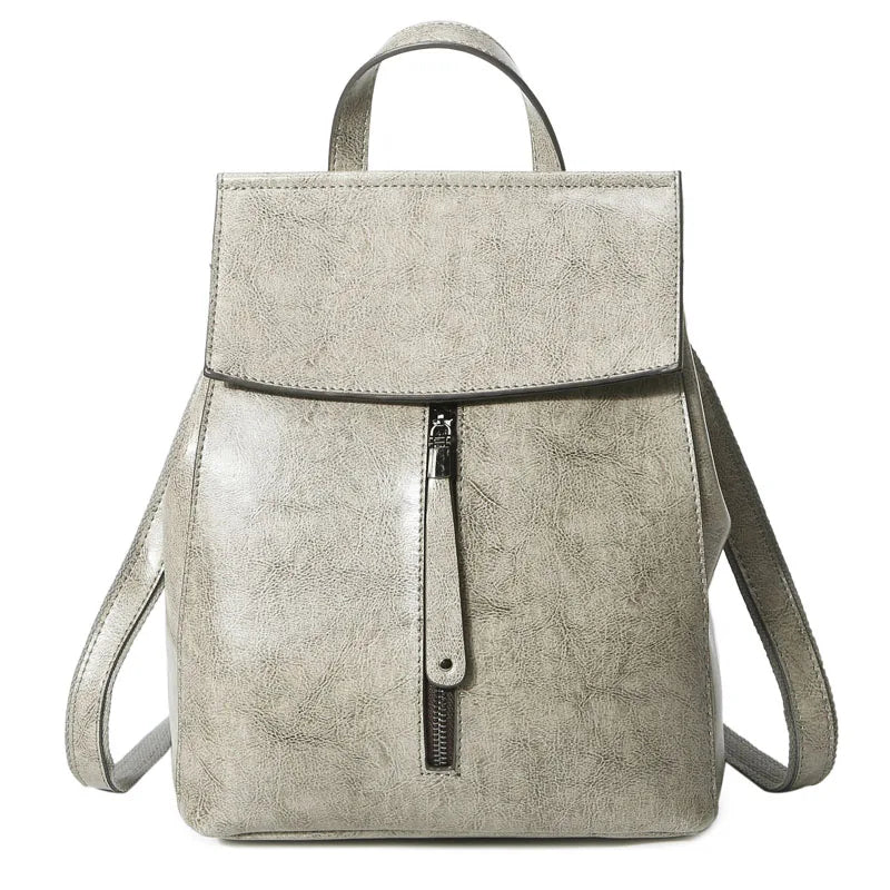 Vintage Genuine Leather Women's Backpack – Travel & Shoulder Bag