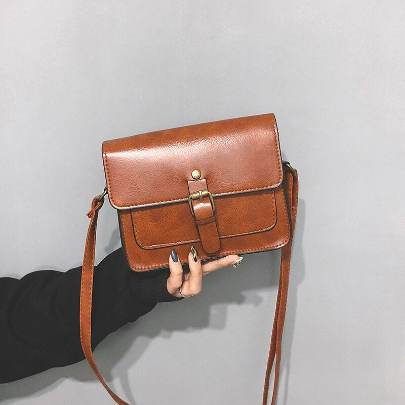 Vintage Women Flap Fashion Casual Leather Shoulder Bags Lady Crossbody Messenger Bag