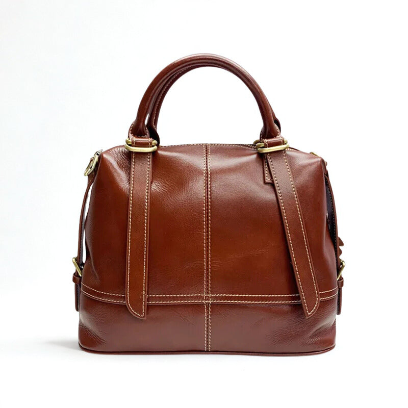 Vintage Genuine Cow Leather Women's Bag - Luxury Design Woman Handbag