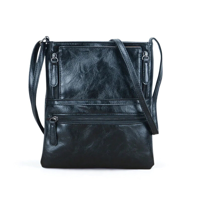 Vintage Multi-pocket Women Crossbody Bag - Soft PU Leather Shoulder Bag
